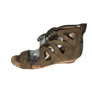SAM EDELMAN Shoe Women's Size 9M Green Suede Gladiator Strappy DEAN Cage Sandals